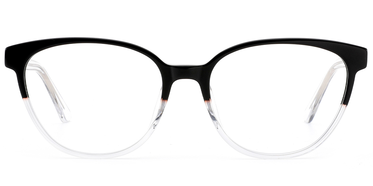 Acetate Cat Eye Reading Glasses pattern-black