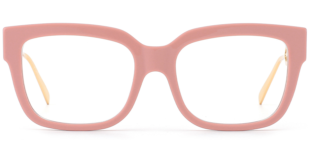 Acetate Square Reading Glasses pink