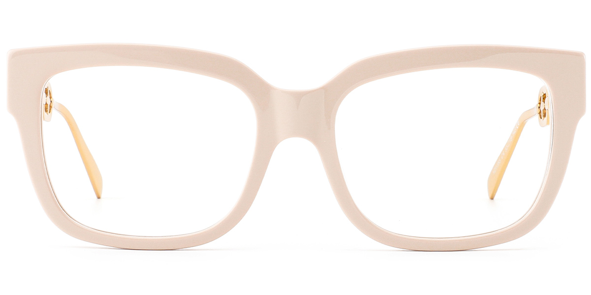 Acetate Square Reading Glasses beige