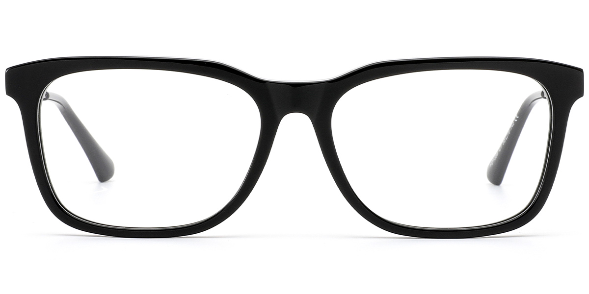 Acetate Rectangle Reading Glasses black