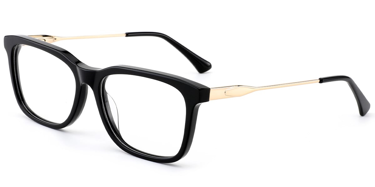 Acetate Rectangle Reading Glasses black