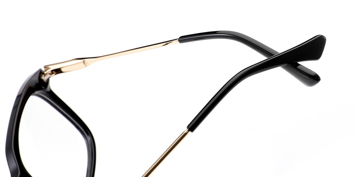 Acetate Rectangle Reading Glasses black