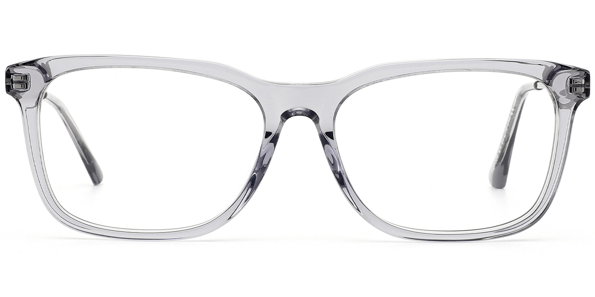 Acetate Rectangle Reading Glasses translucent-grey