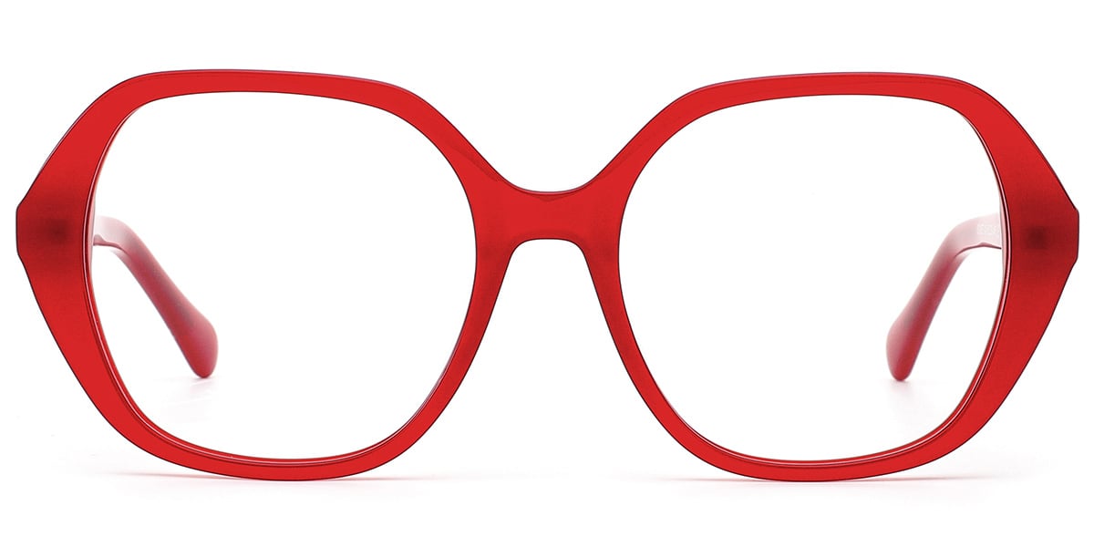 Acetate Square Reading Glasses red