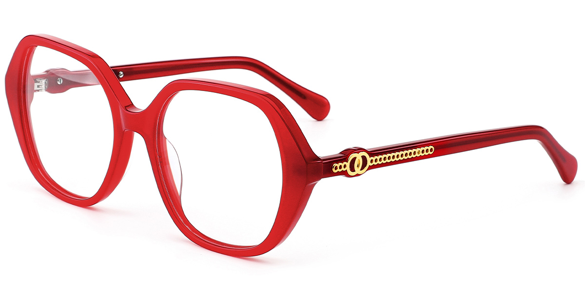 Acetate Square Reading Glasses red