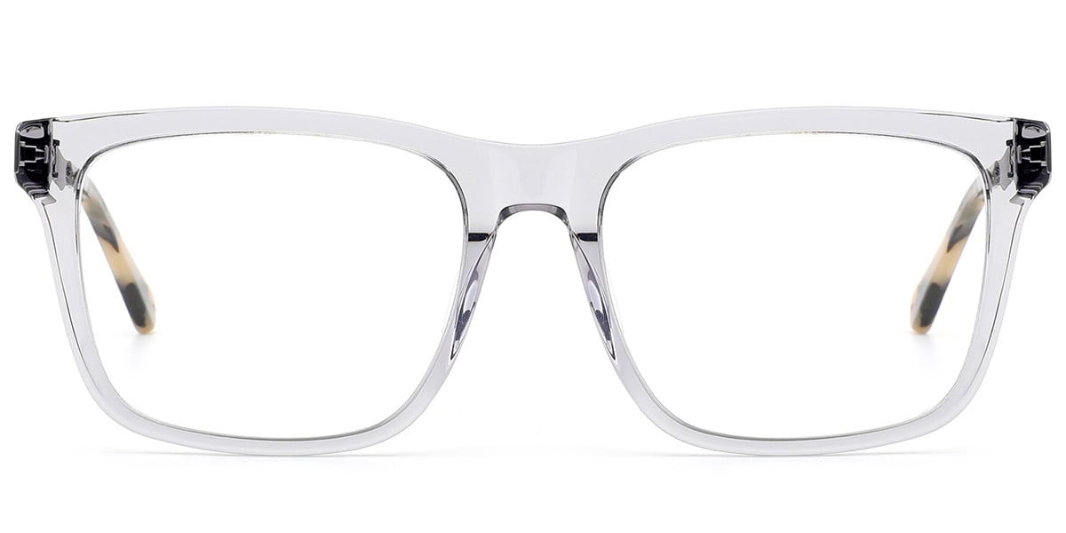 Acetate Square Reading Glasses translucent-grey