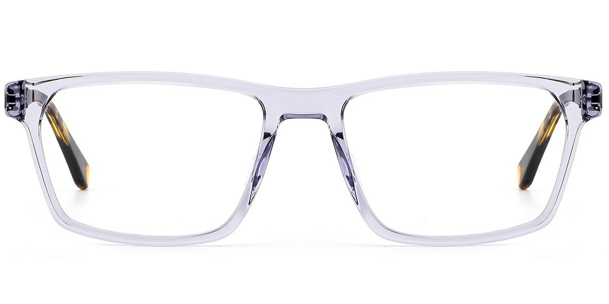 Acetate Rectangle Reading Glasses translucent-grey