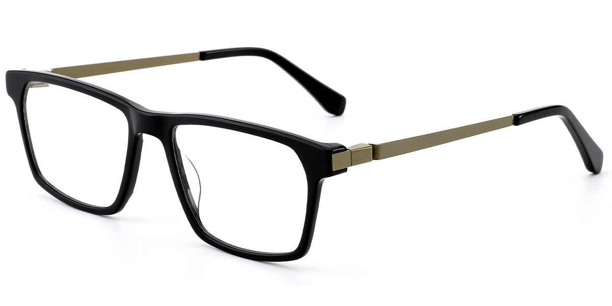 Acetate Rectangle Reading Glasses black