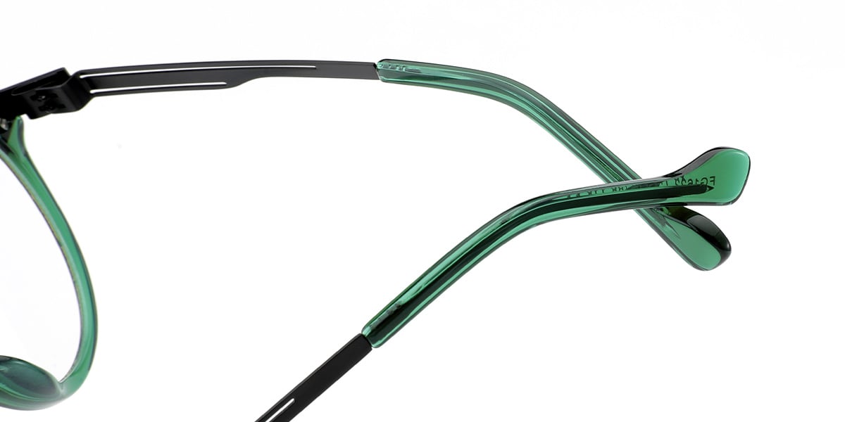 Acetate Round Reading Glasses translucent-green