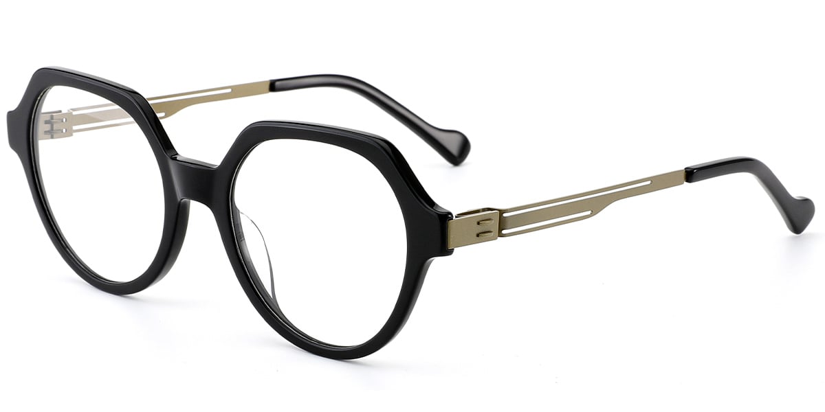 Acetate Round Reading Glasses black