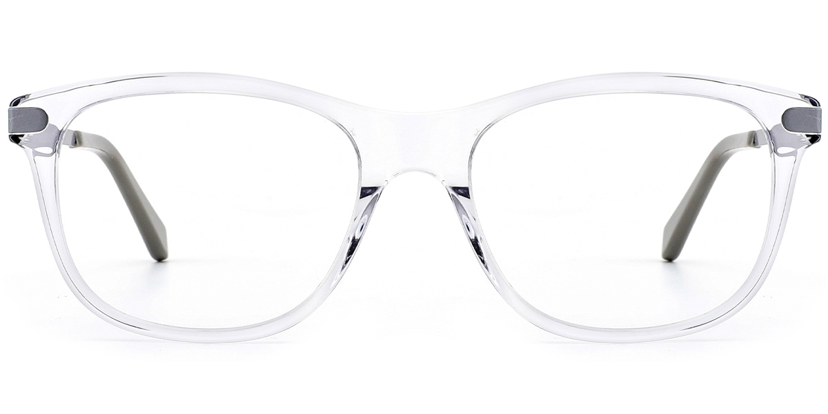 Acetate Square Reading Glasses translucent-white