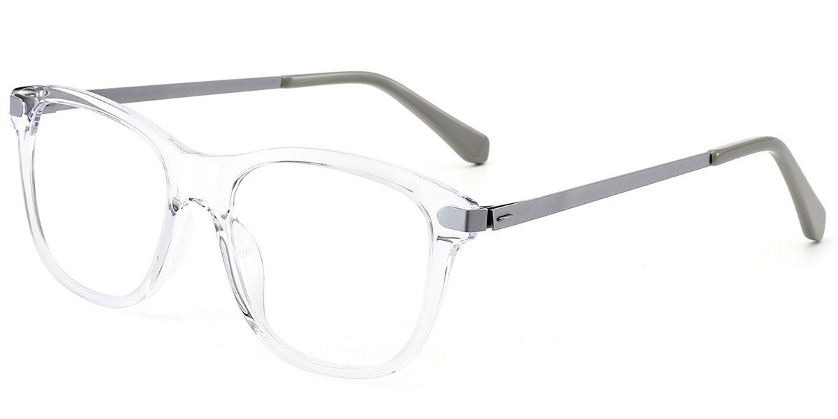 Acetate Square Reading Glasses translucent-white