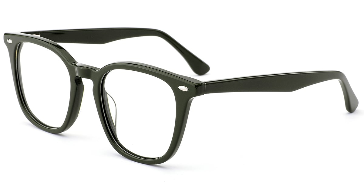 Acetate Square Reading Glasses green