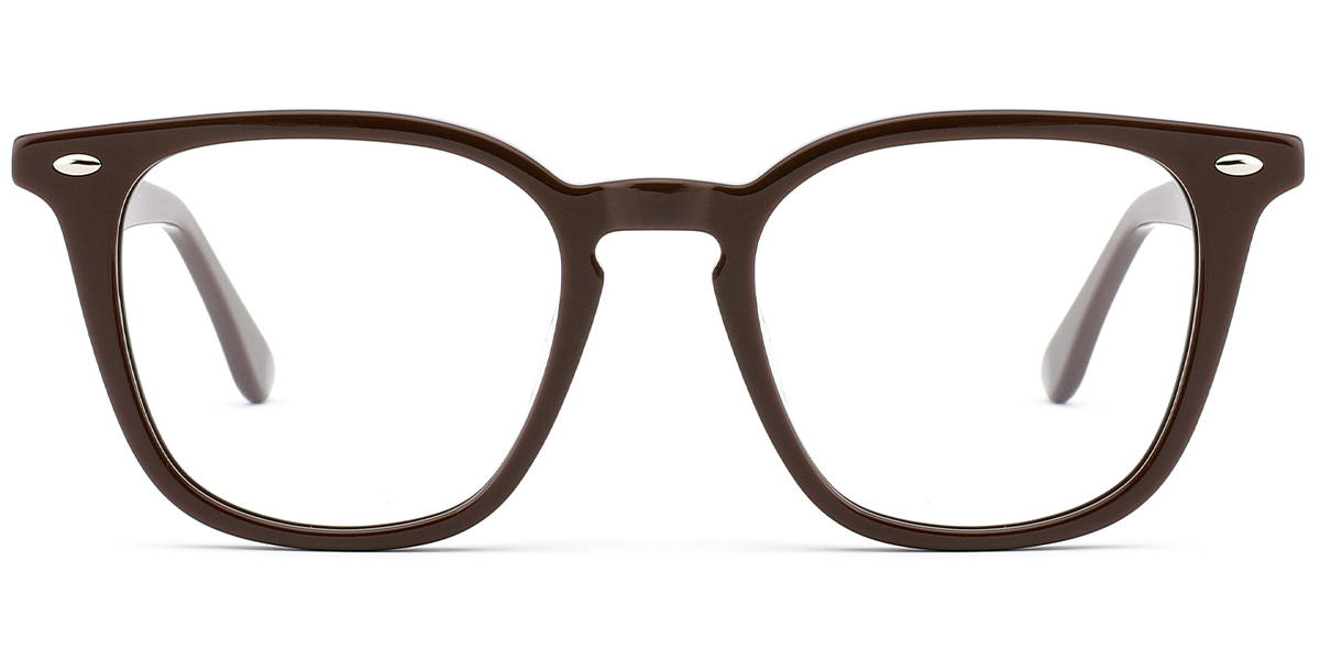 Acetate Square Reading Glasses brown