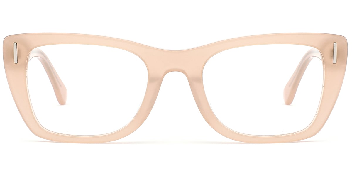 Acetate Rectangle Reading Glasses translucent-pink