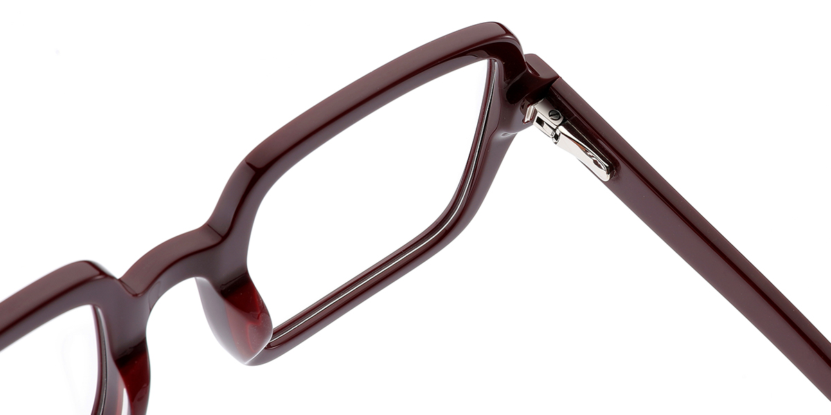 Acetate Square Reading Glasses wine_red