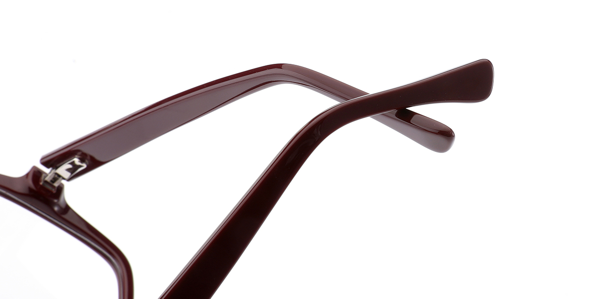 Acetate Square Reading Glasses wine_red