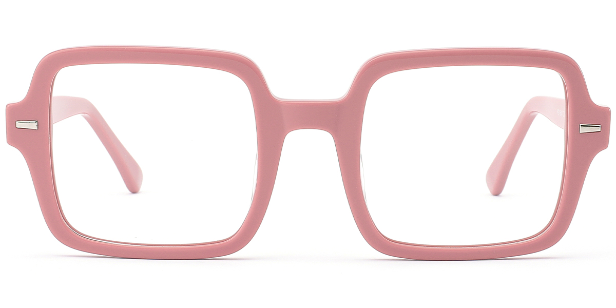 Acetate Square Reading Glasses pink