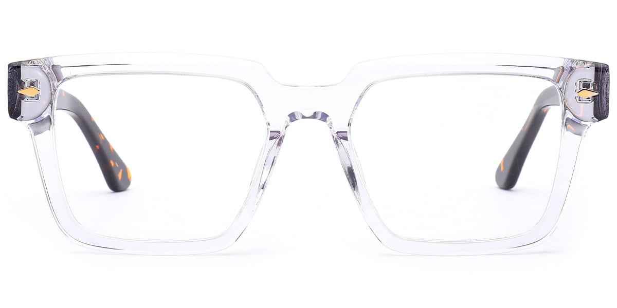 Acetate Square Reading Glasses translucent-white