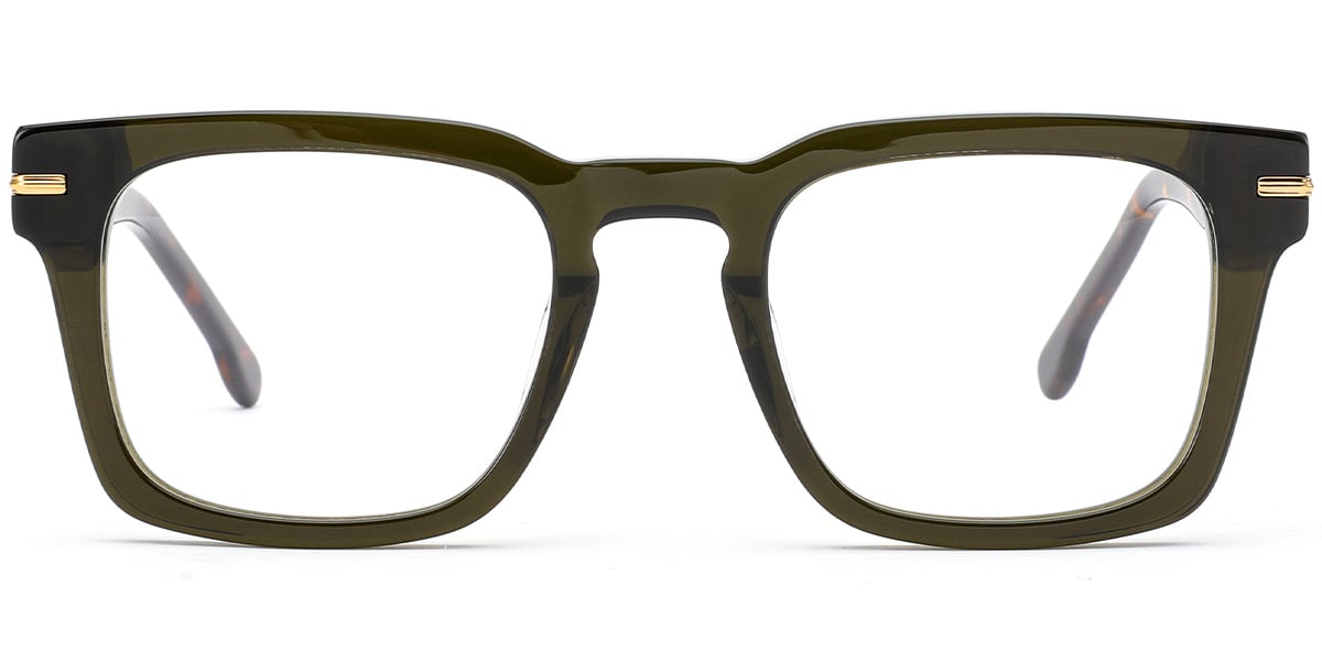 Acetate Square Reading Glasses green