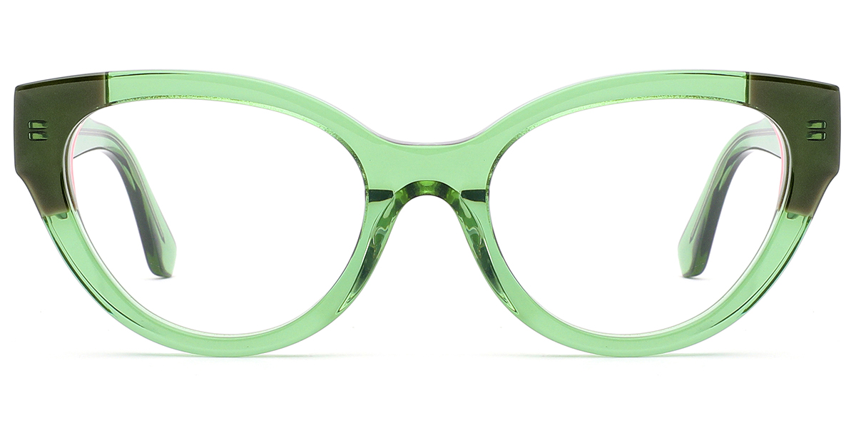 Acetate Cat Eye Reading Glasses translucent-green