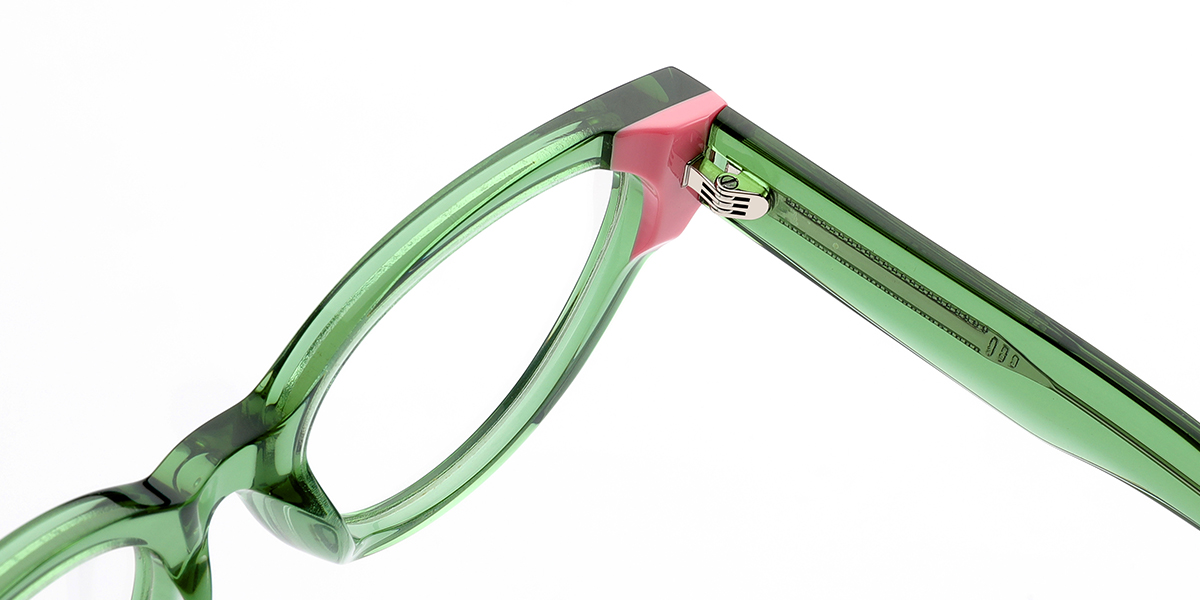 Acetate Cat Eye Reading Glasses translucent-green