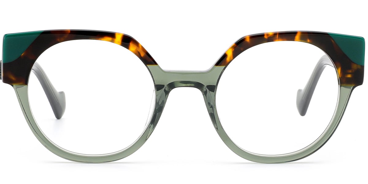 Acetate Cat Eye Reading Glasses pattern-green