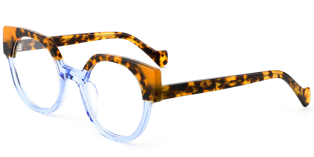 Acetate Cat Eye Reading Glasses pattern-blue