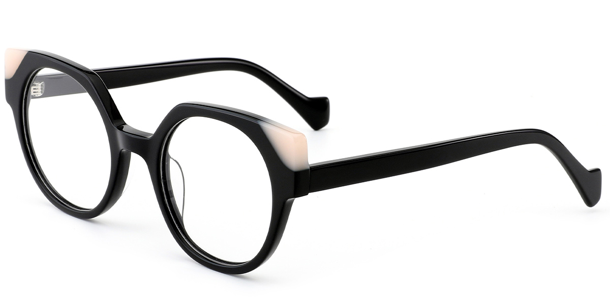 Acetate Cat Eye Reading Glasses pattern-black