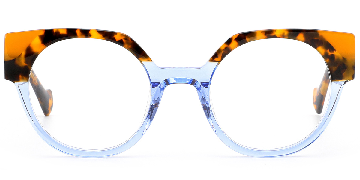 Acetate Cat Eye Reading Glasses pattern-blue