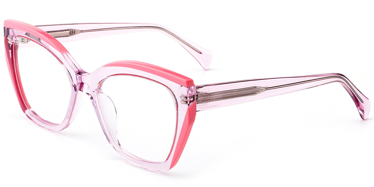 Acetate Cat Eye Reading Glasses pattern-pink