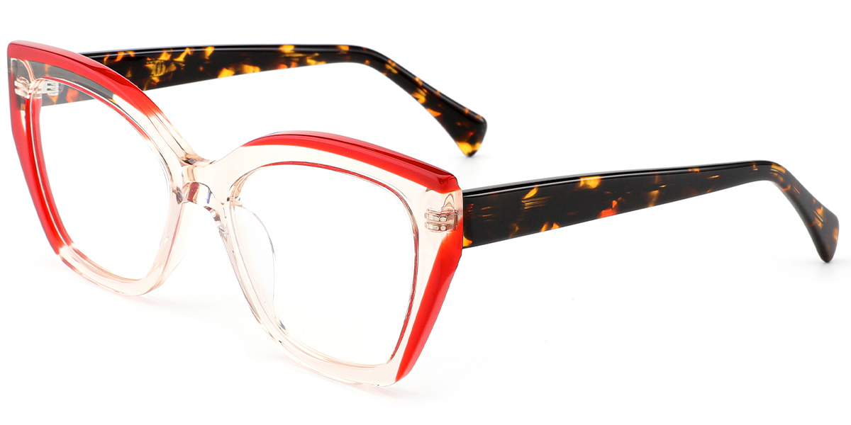 Acetate Cat Eye Reading Glasses pattern-brown