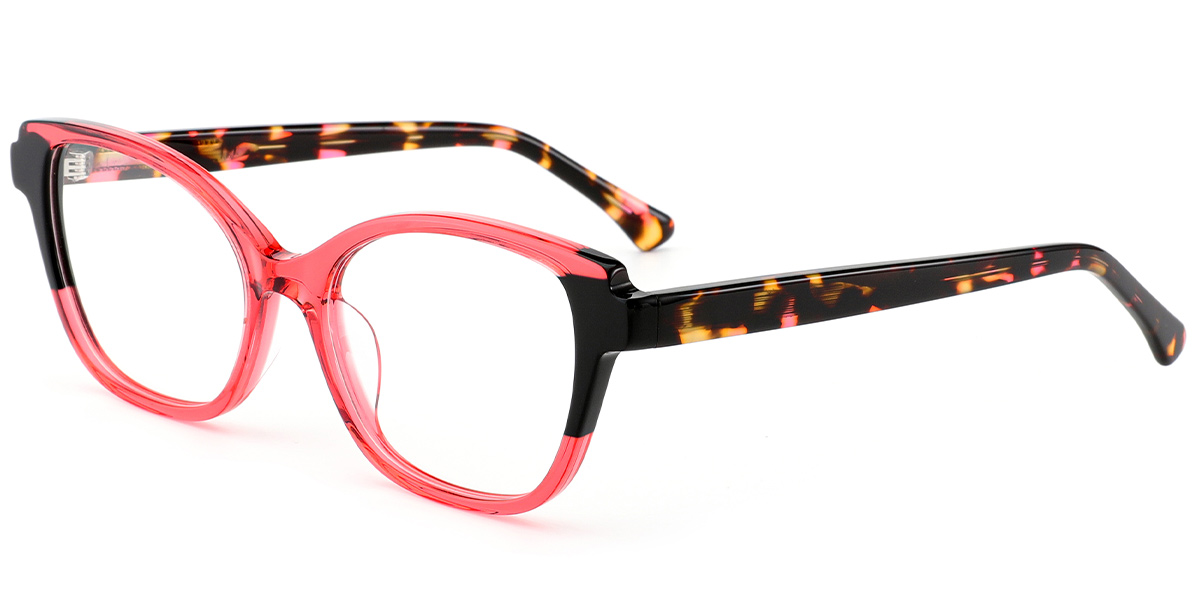 Acetate Cat Eye Reading Glasses pattern-red