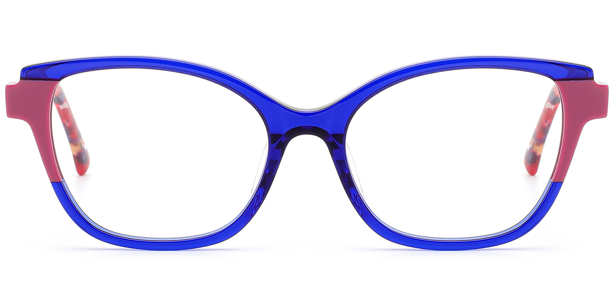 Acetate Cat Eye Reading Glasses pattern-blue