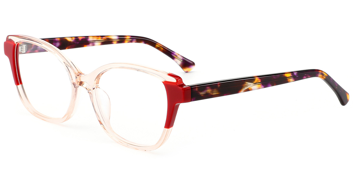 Acetate Cat Eye Reading Glasses pattern-brown