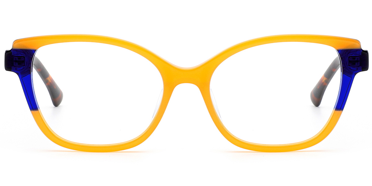 Acetate Cat Eye Reading Glasses pattern-yellow