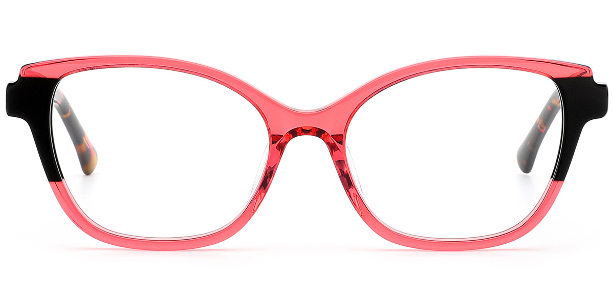 Acetate Cat Eye Reading Glasses pattern-red