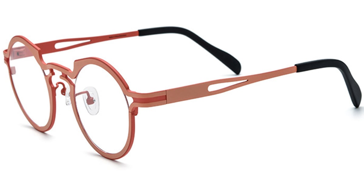 Titanium Round Reading Glasses pink