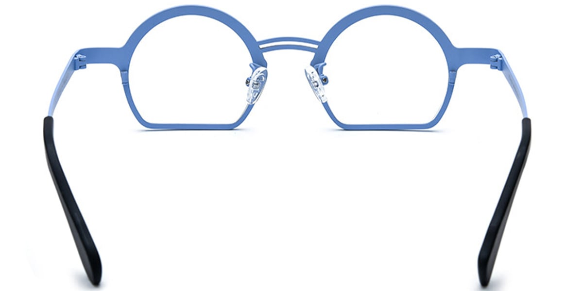 Titanium Geometric Reading Glasses pattern-blue