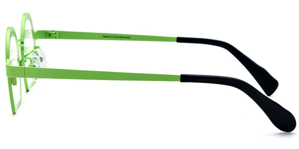 Titanium Geometric Reading Glasses pattern-green