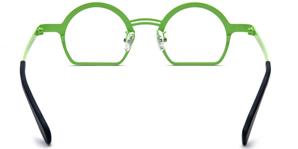 Titanium Geometric Reading Glasses pattern-green