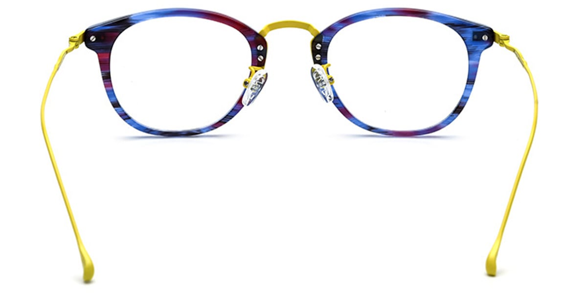 Acetate & Titanium Oval Reading Glasses pattern-rose