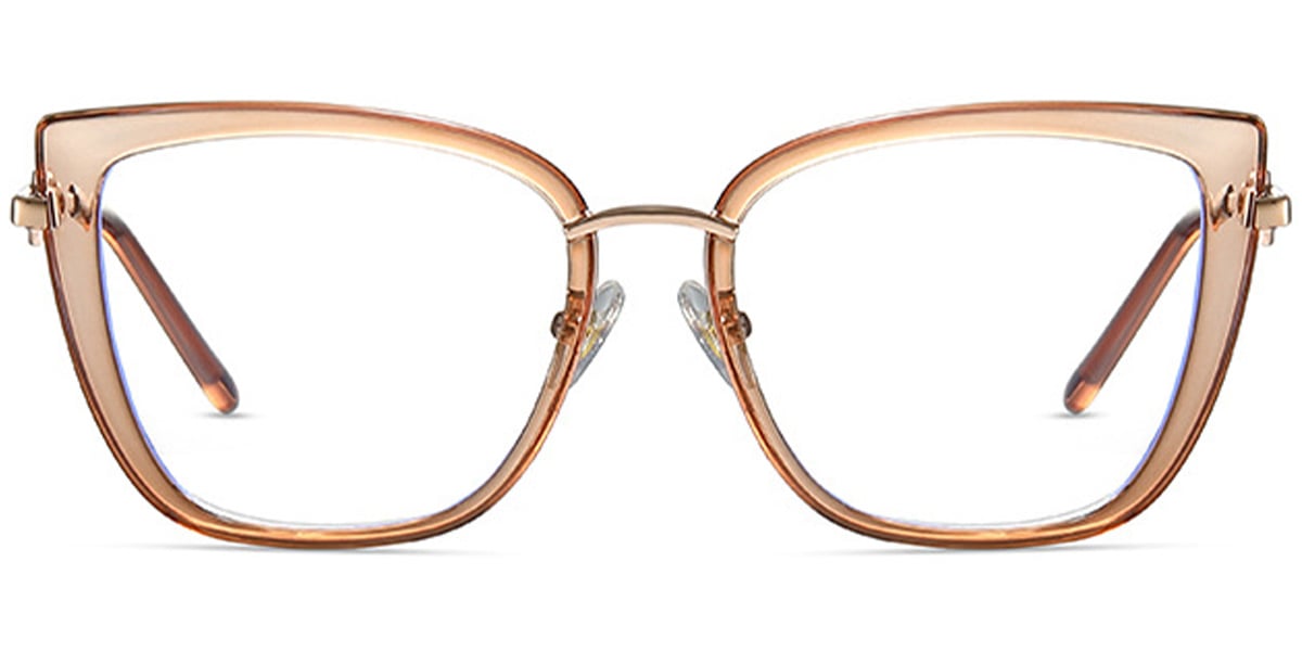 Square Reading Glasses translucent-brown