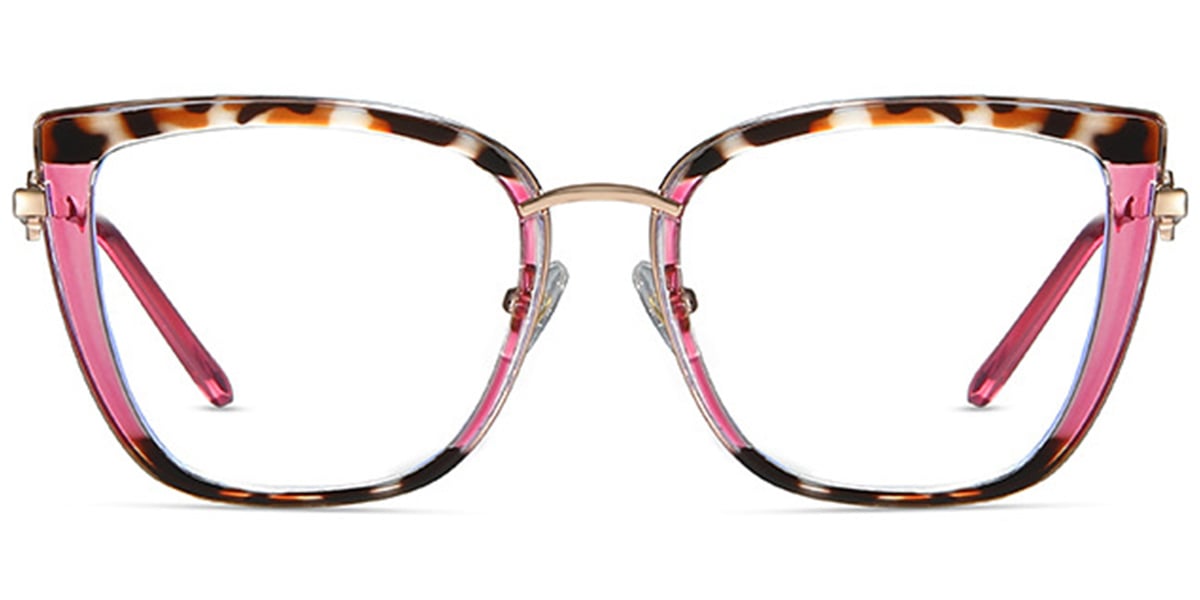 Square Reading Glasses pattern-rose