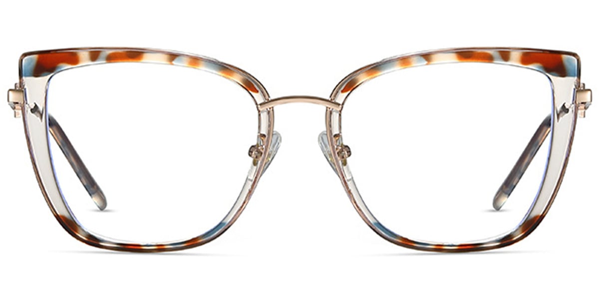 Square Reading Glasses pattern-brown