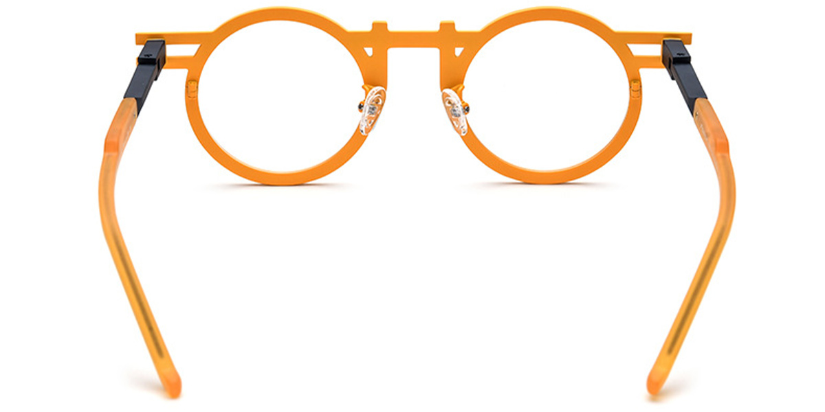 Titanium Round Reading Glasses orange