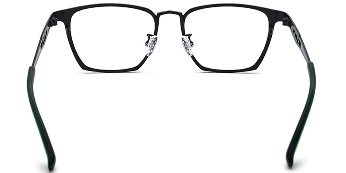 Titanium Rectangle Reading Glasses matte-black