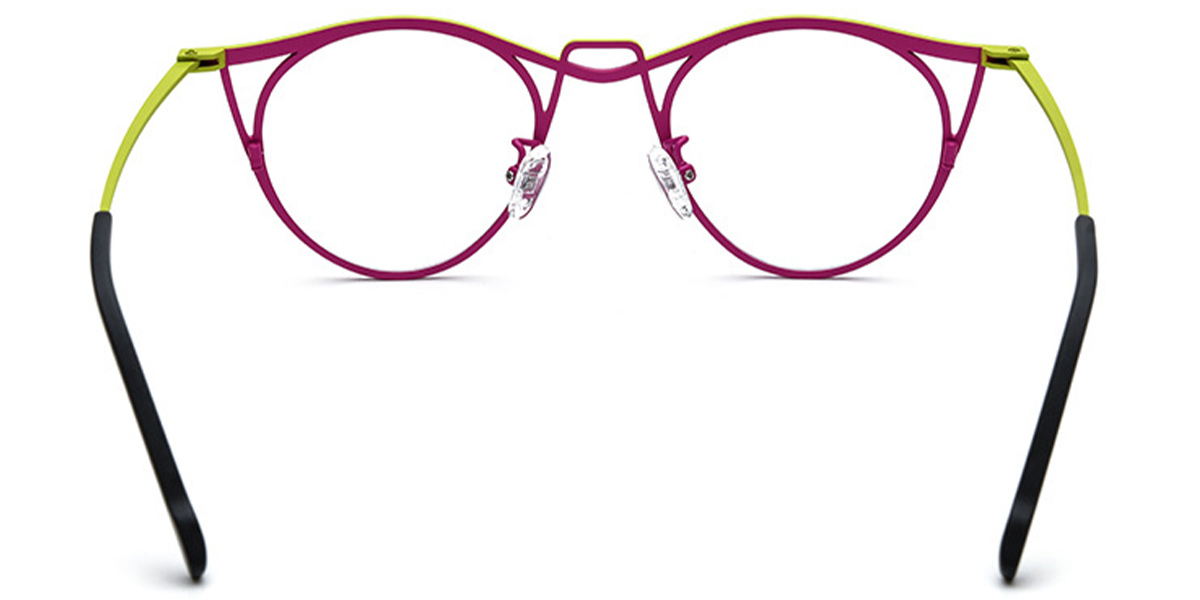 Titanium Cat Eye Reading Glasses pattern-pink