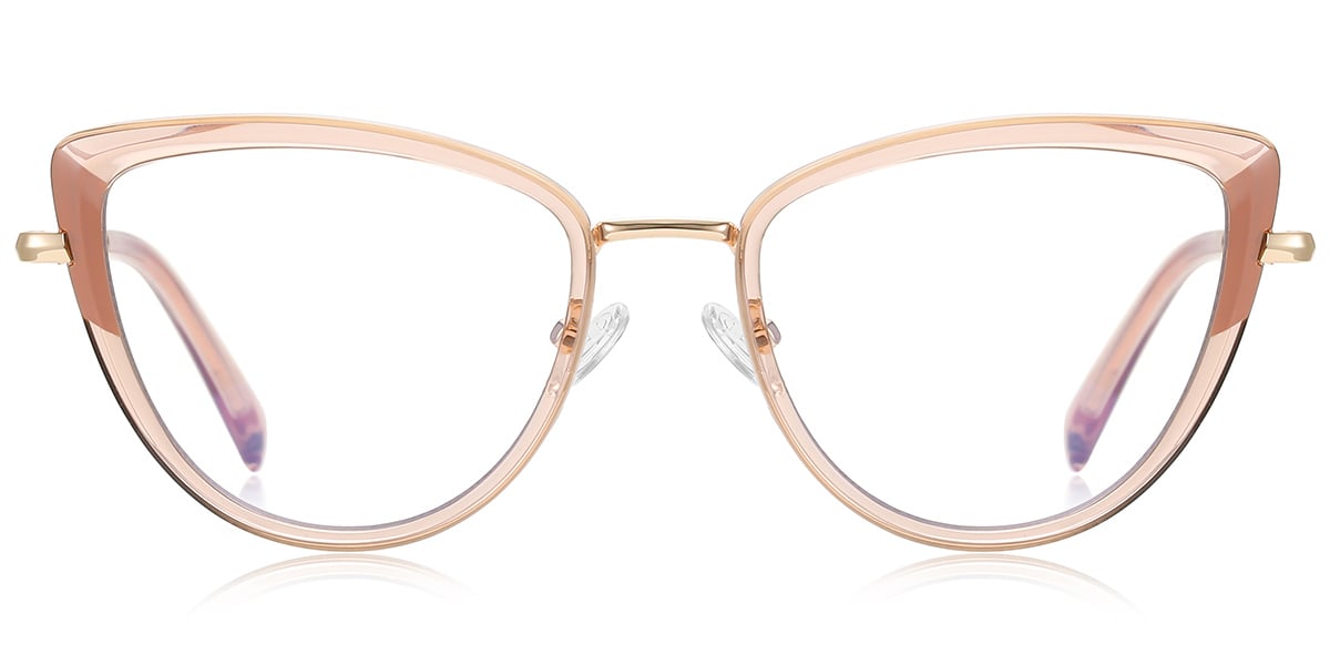 Cat Eye Reading Glasses pattern-pink