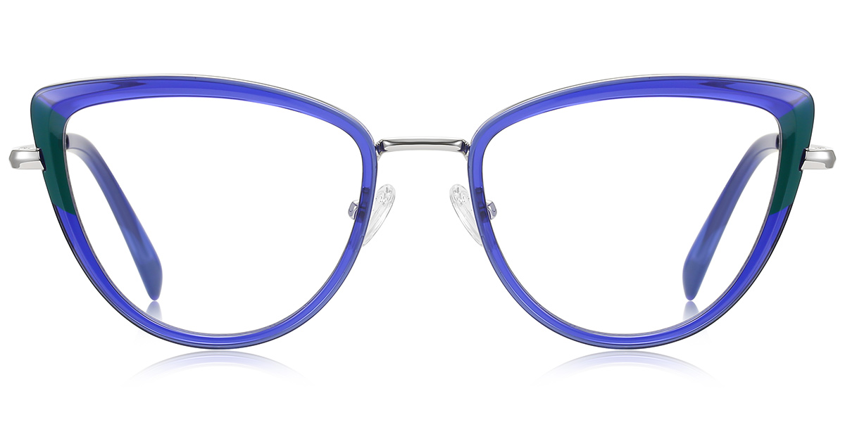 Cat Eye Reading Glasses pattern-blue